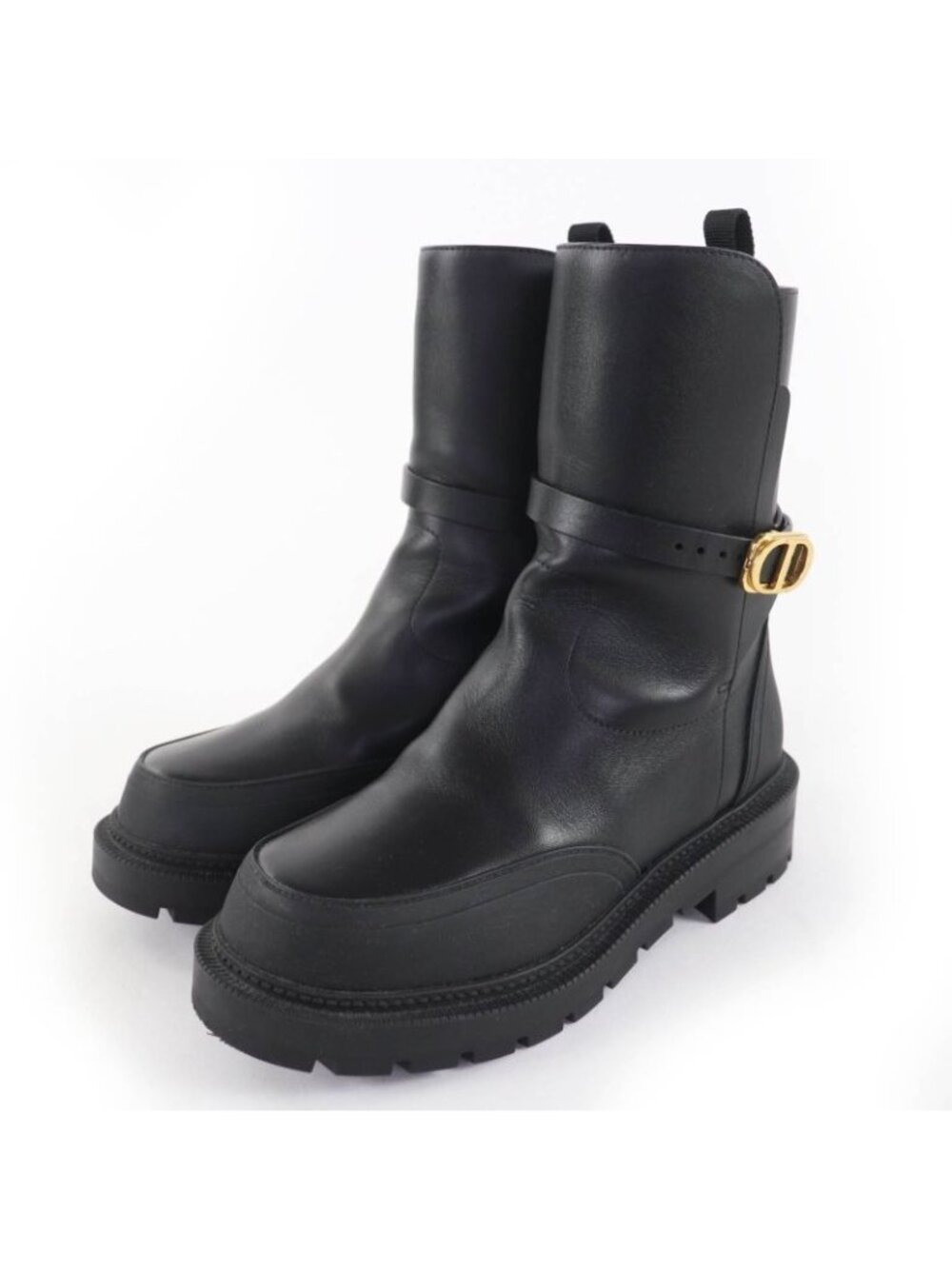 Christian Dior Empreinte Leather Short Boots With CD Logo